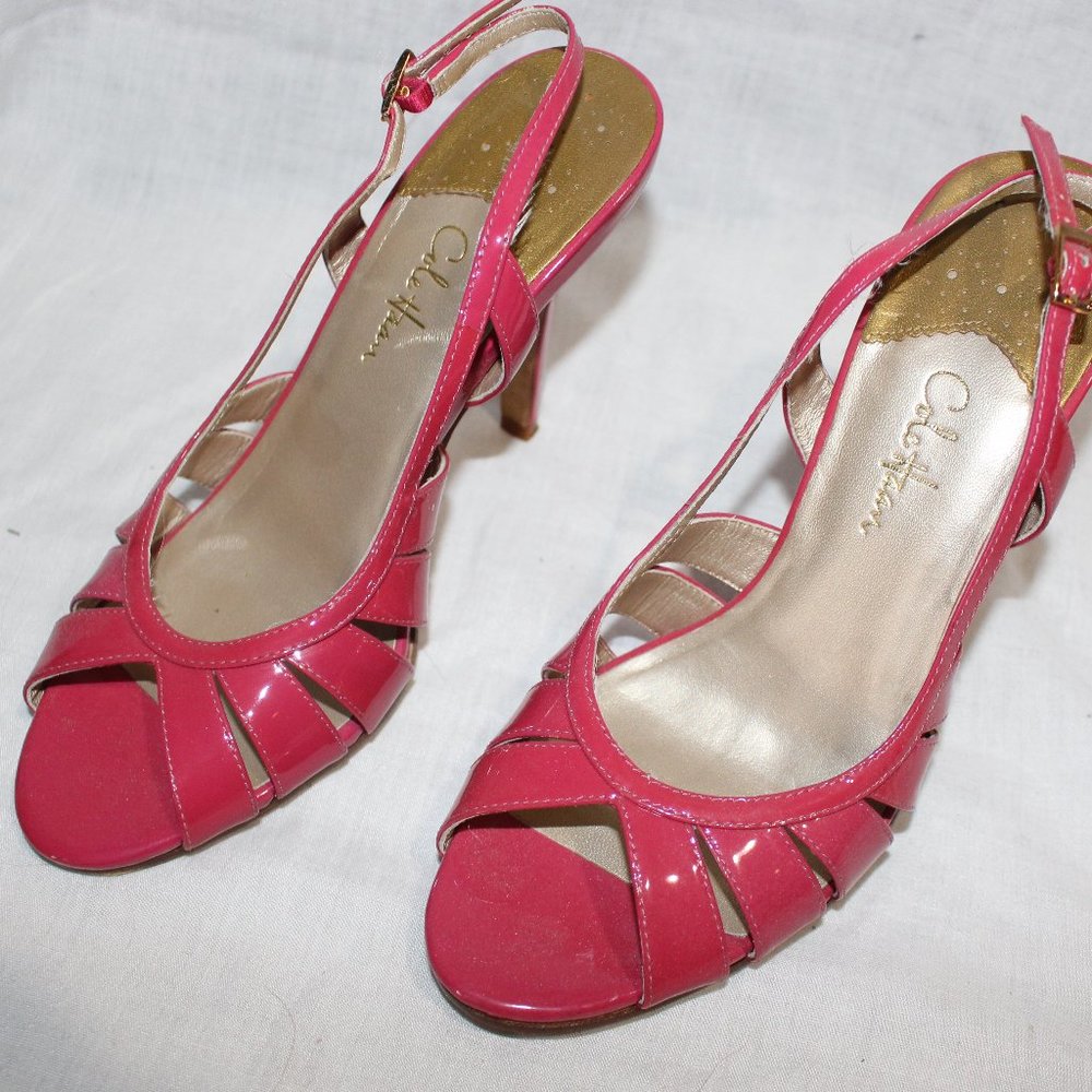 Cole Haan Nike Air-Pink Peep Toe Sling Back- Sz 7b